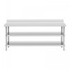 Stół ze stali nierdzewnej z półkami - 200 x 60 x 16.5 cm - 235 kg - 2 półki - Royal Catering ROYAL CATERING 10012662 RCAT-200/60-SPS3SH